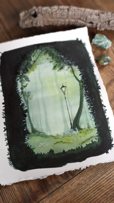 aquarelle forêt artsite lorient