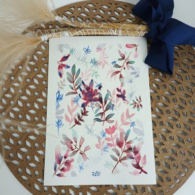 bouquet fleur aquarelle artiste lorient